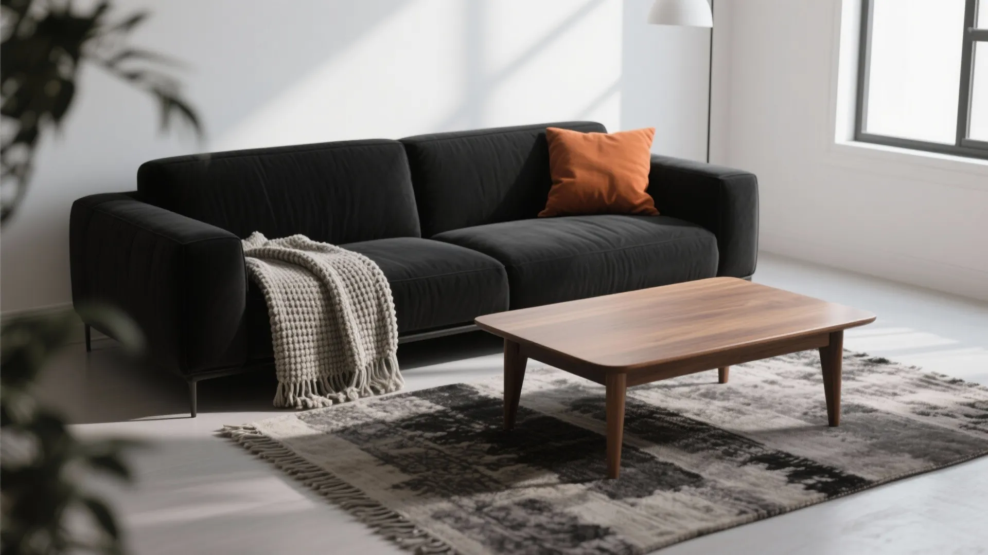 1. Monochrome foundation with one warm accent