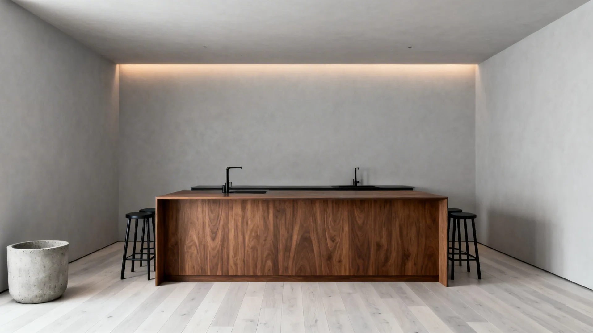 2. Monochrome base with one accent material