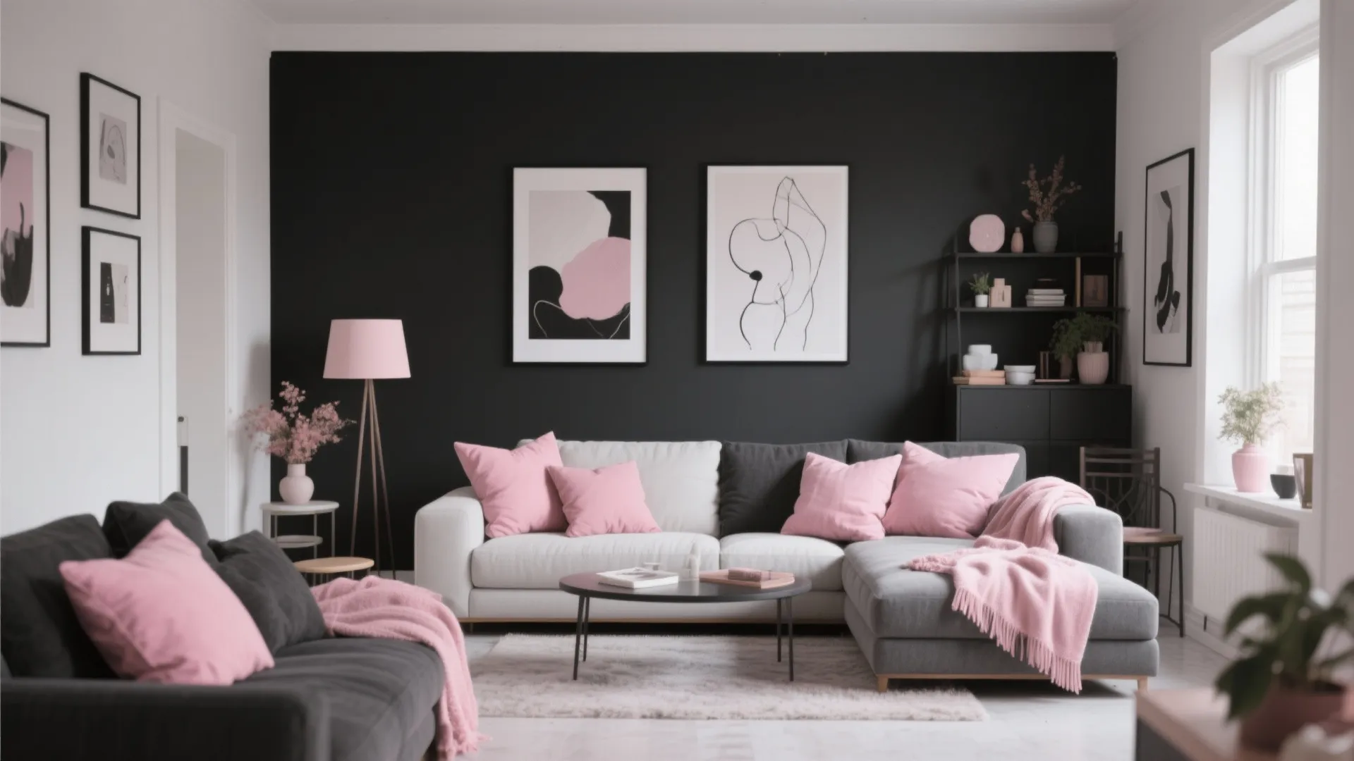 10. Monochrome Base with Pink Seasonal Switches