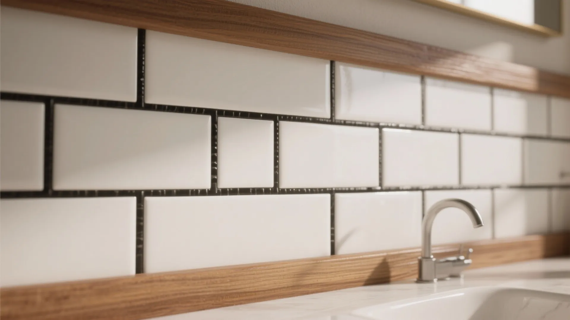 1. Monochrome Minimalism with Warm Wood