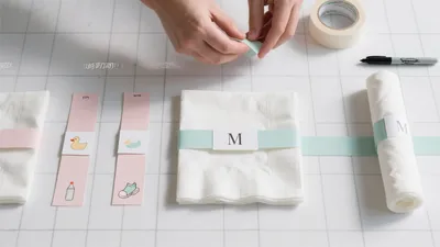 Baby Nursery Organization Hacks with Pastel Labels