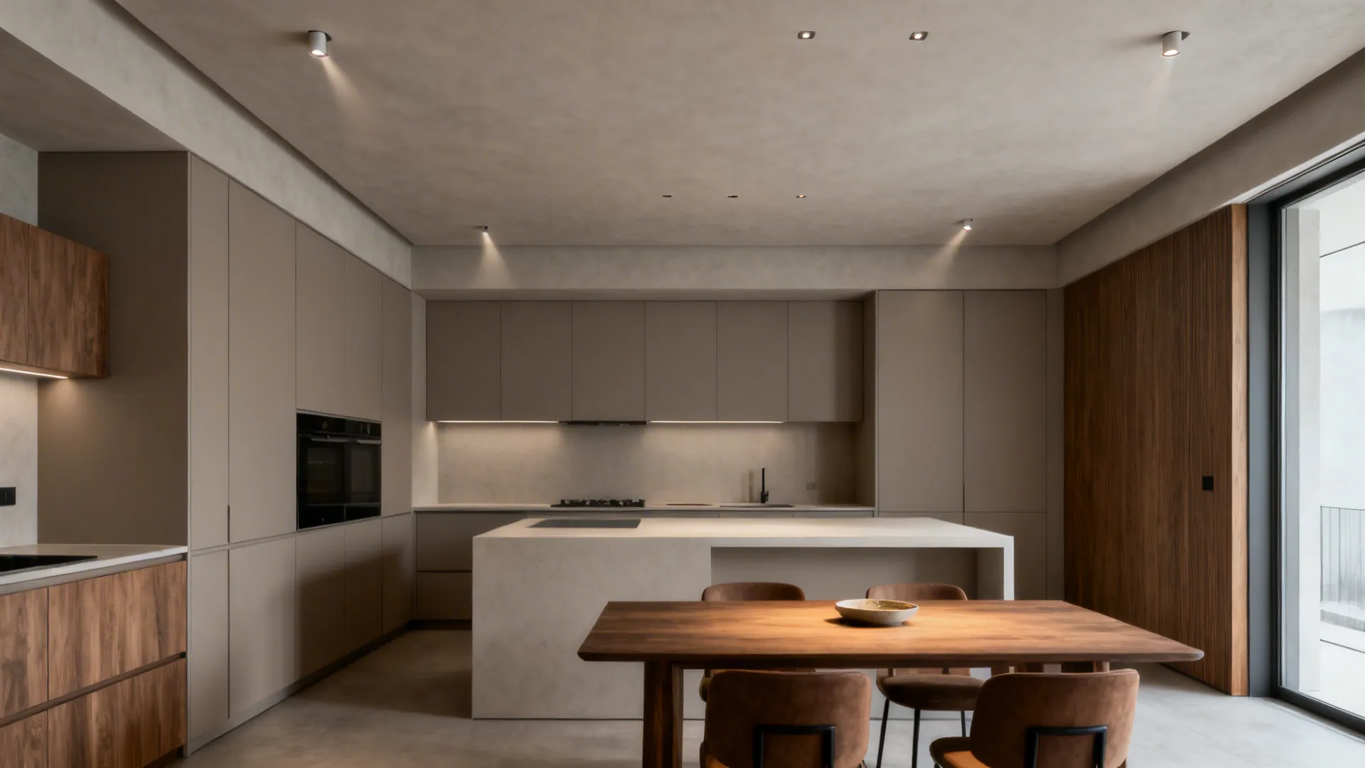 Minimal Monolithic Gypsum with Micro-Downlights