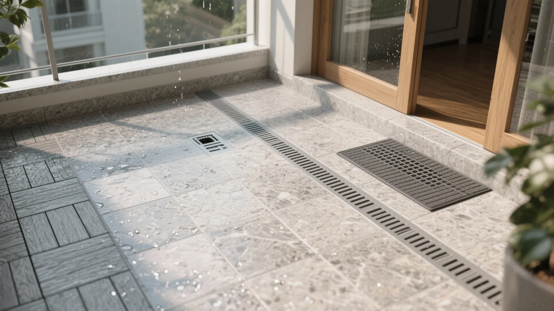 Monsoon-ready flooring and drainage
