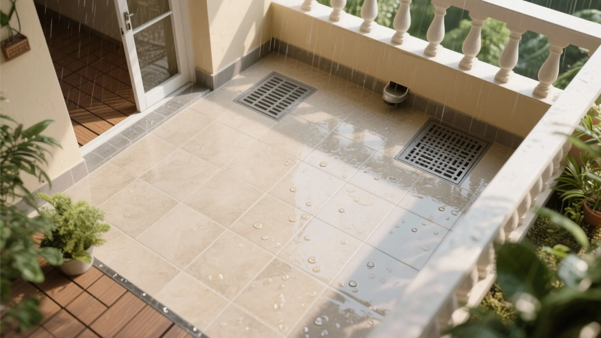 Monsoon-ready flooring and drainage