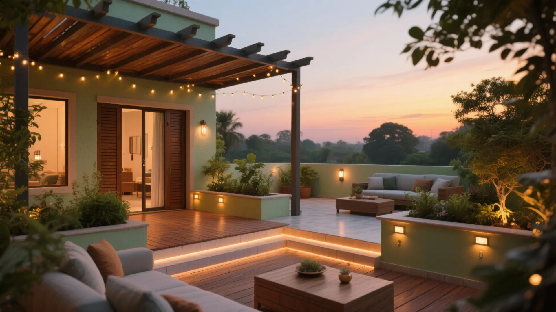 Monsoon-Ready Terrace and Indoor–Outdoor Flow