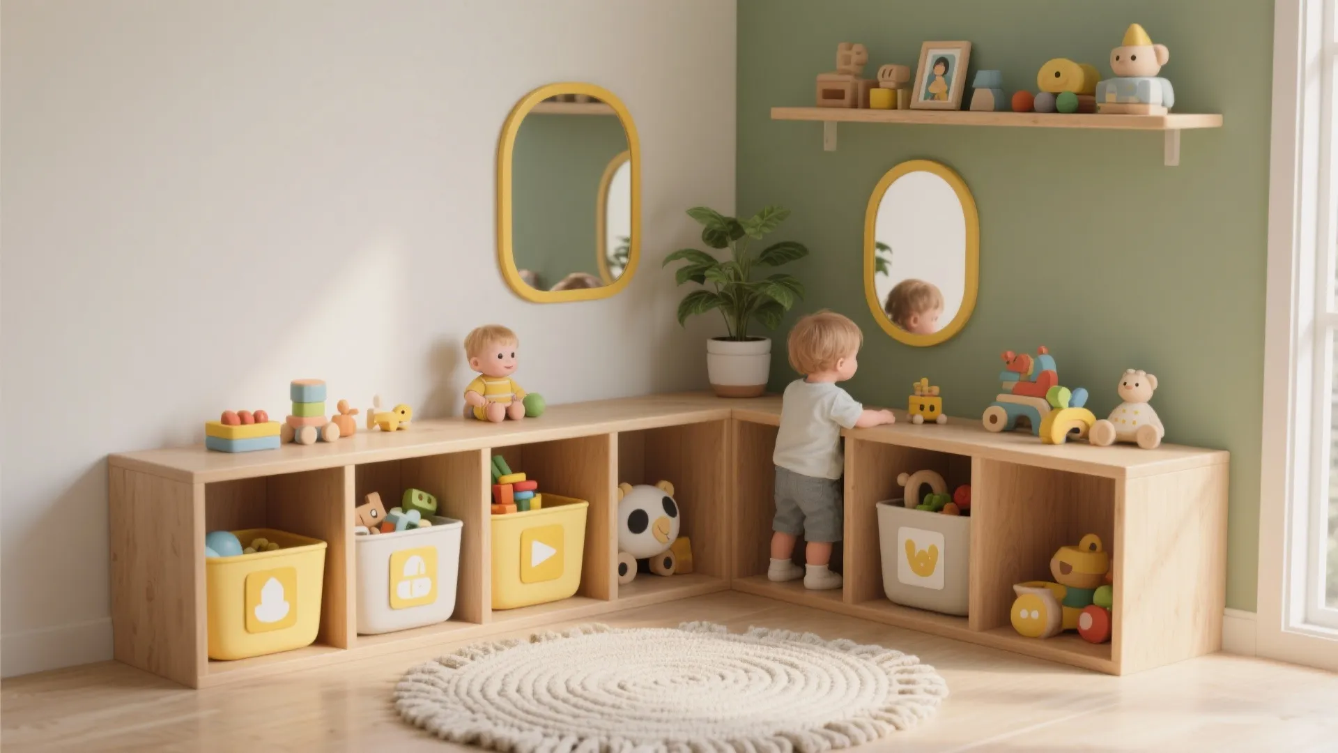 Montessori-Friendly Toy Rotation and Low Shelves