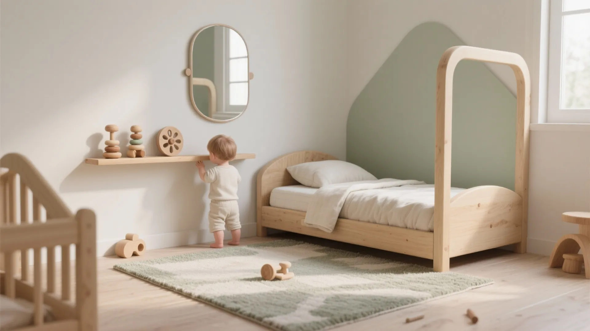 Montessori-Inspired Floor Bed and Play Zone