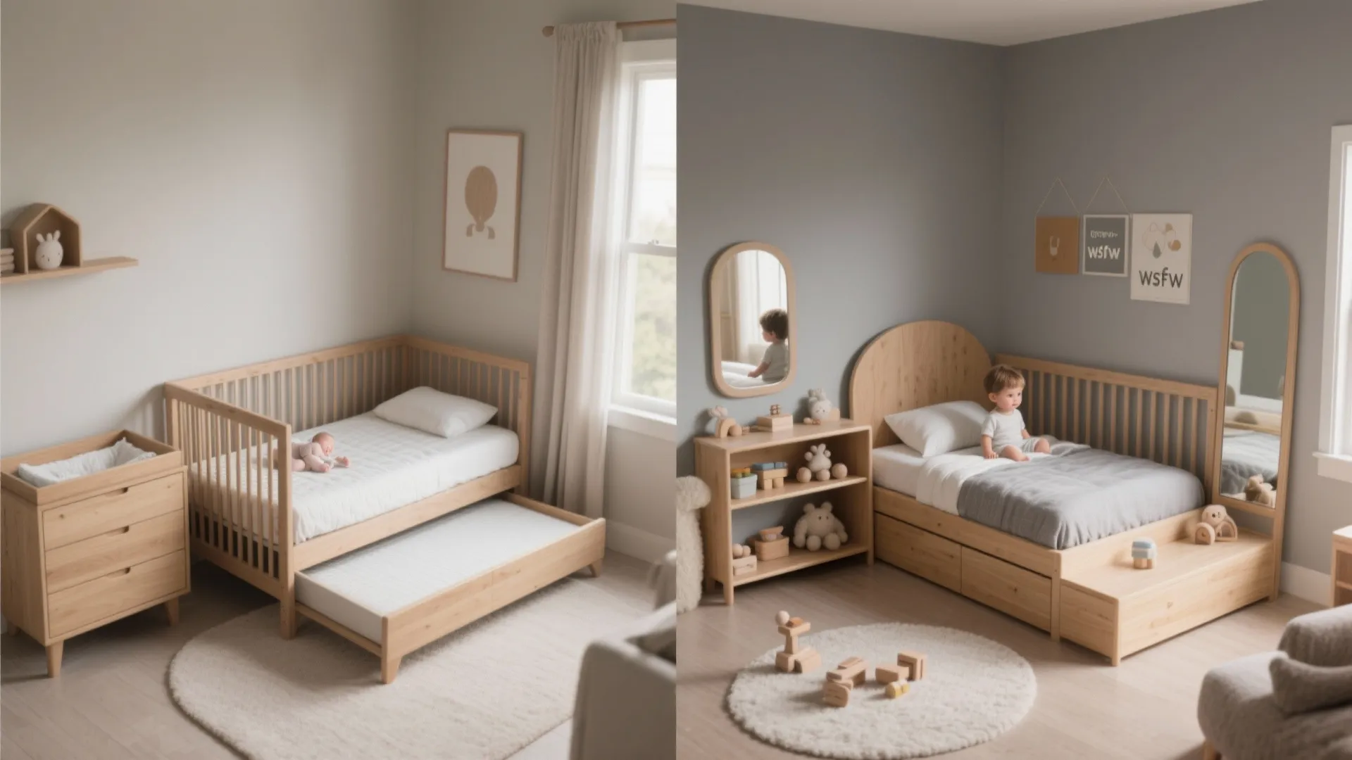 Grow-with-me, Montessori-friendly furniture