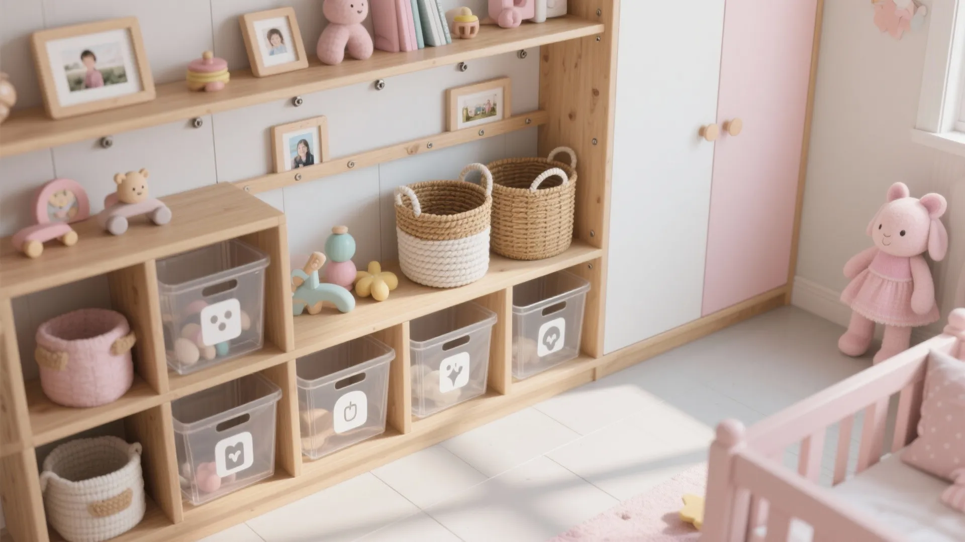 Montessori-Friendly Storage Wall
