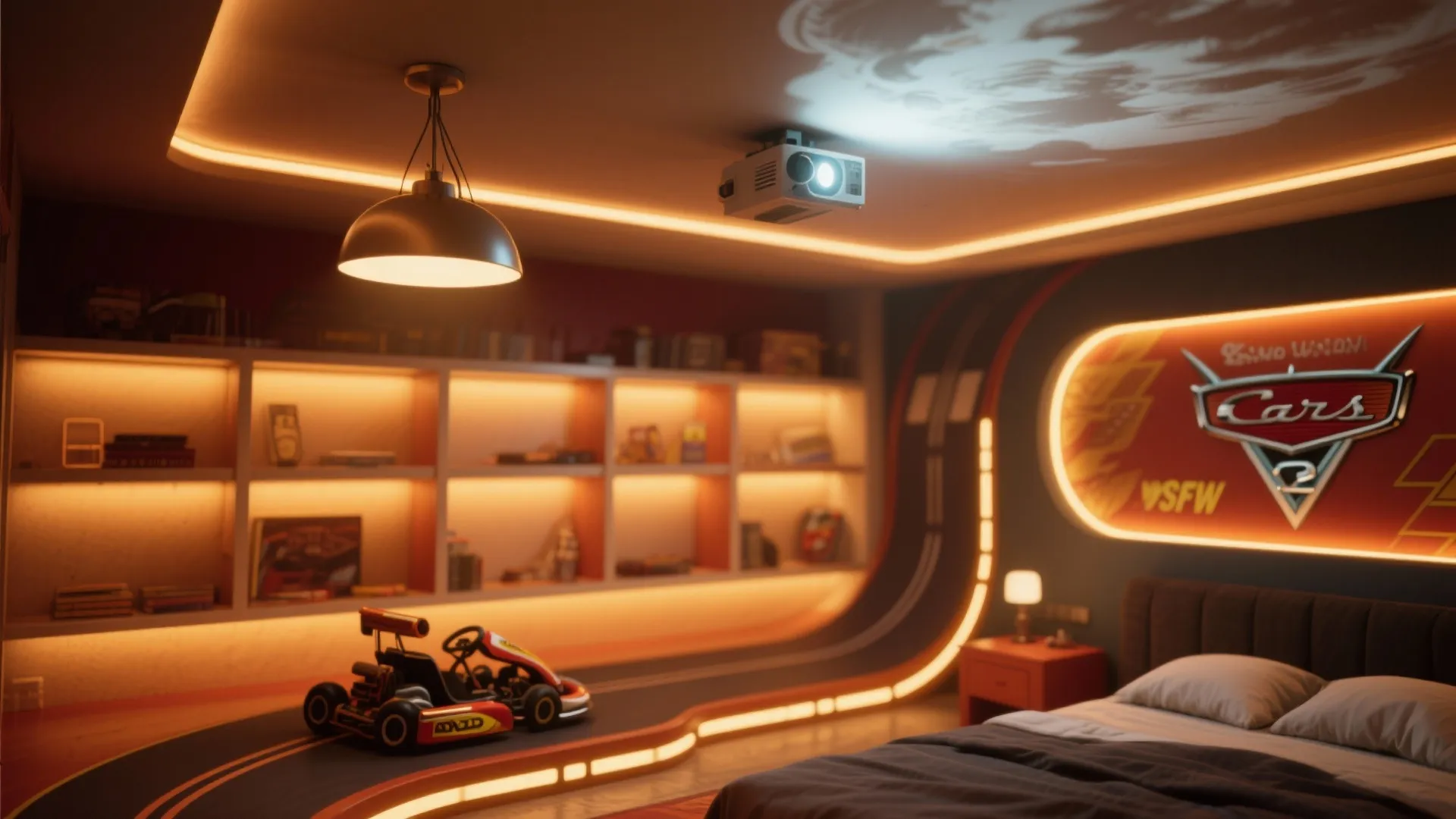 4. Mood Lighting and Projection Effects