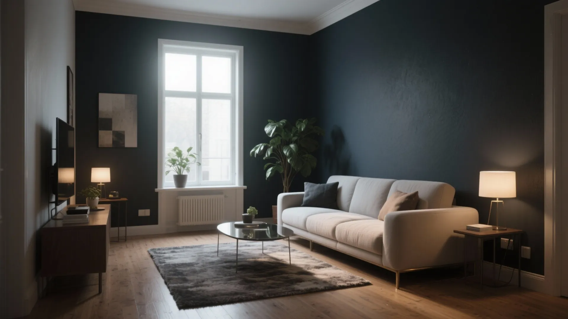 1. Deep, moody single wall to add depth