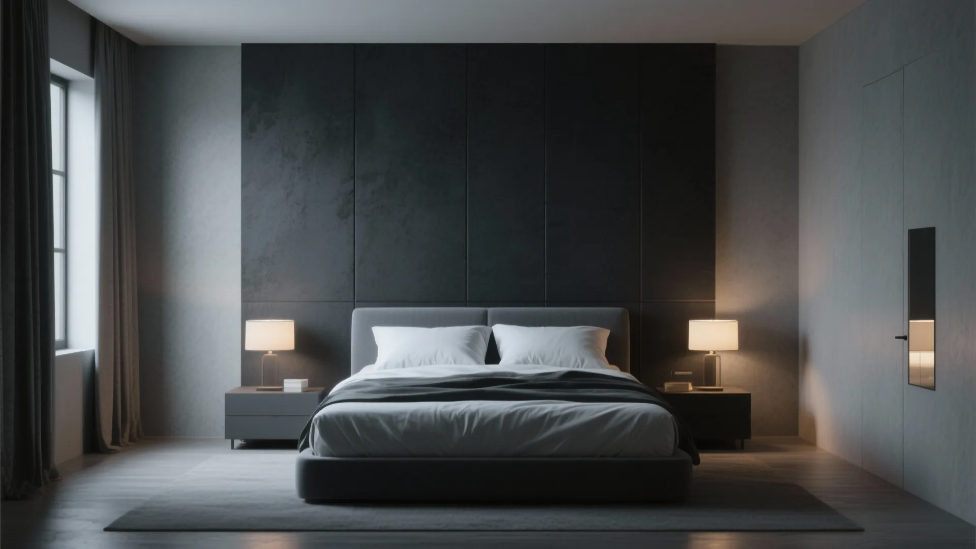 2. Moody Accent Wall: Charcoal for instant drama
