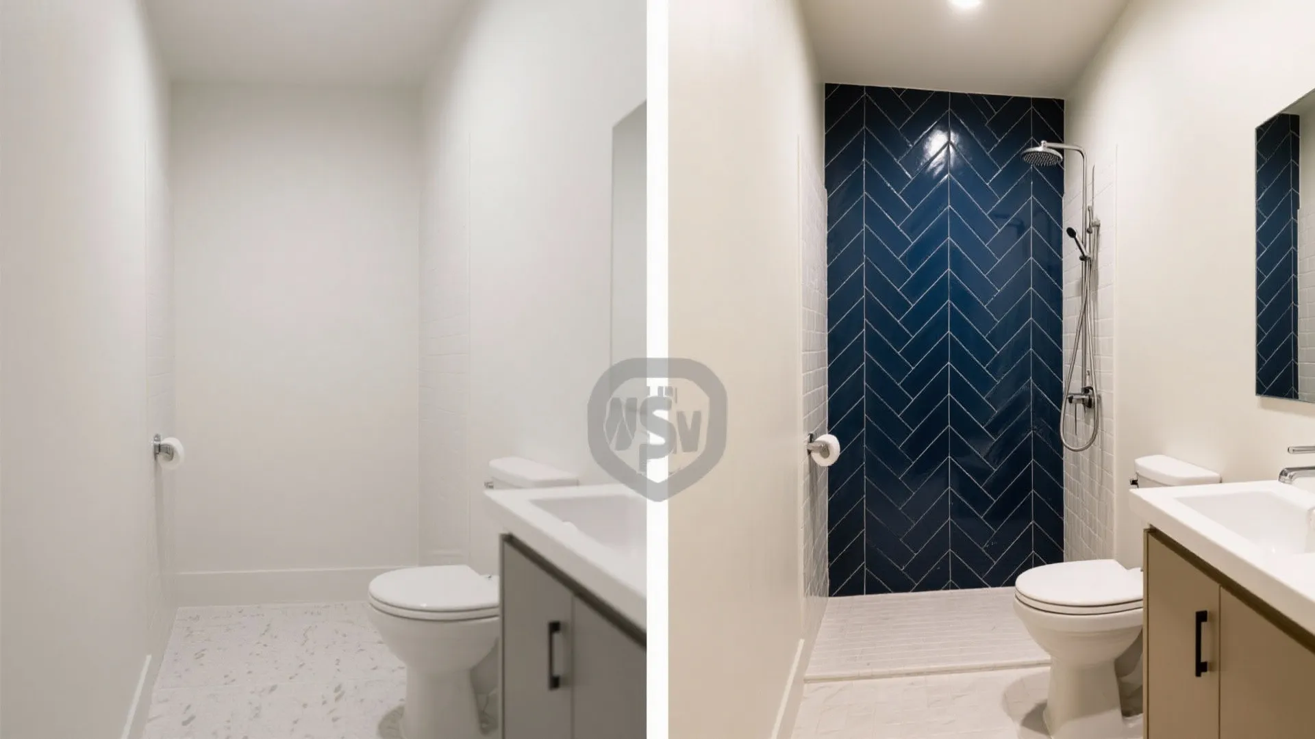 4) Moody Charcoal and Ink Blue Accents