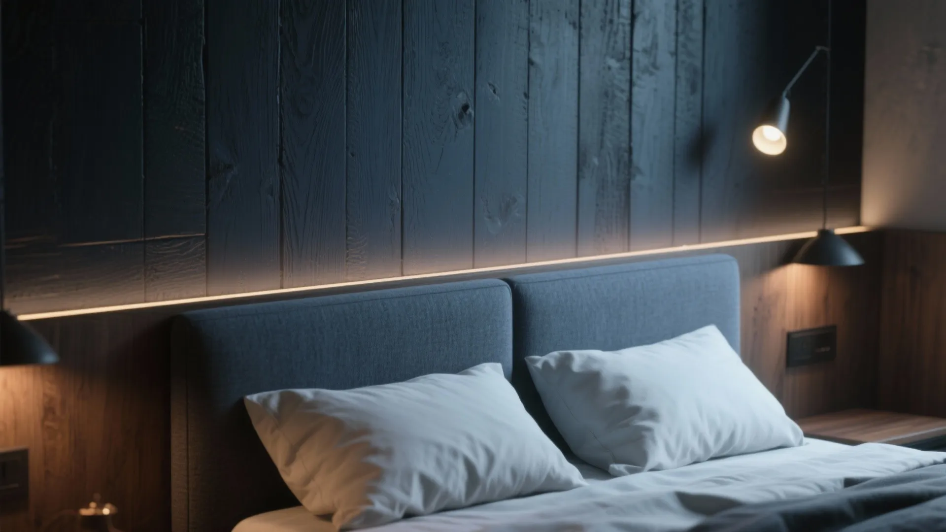 2. Moody accent wall with tactile textures