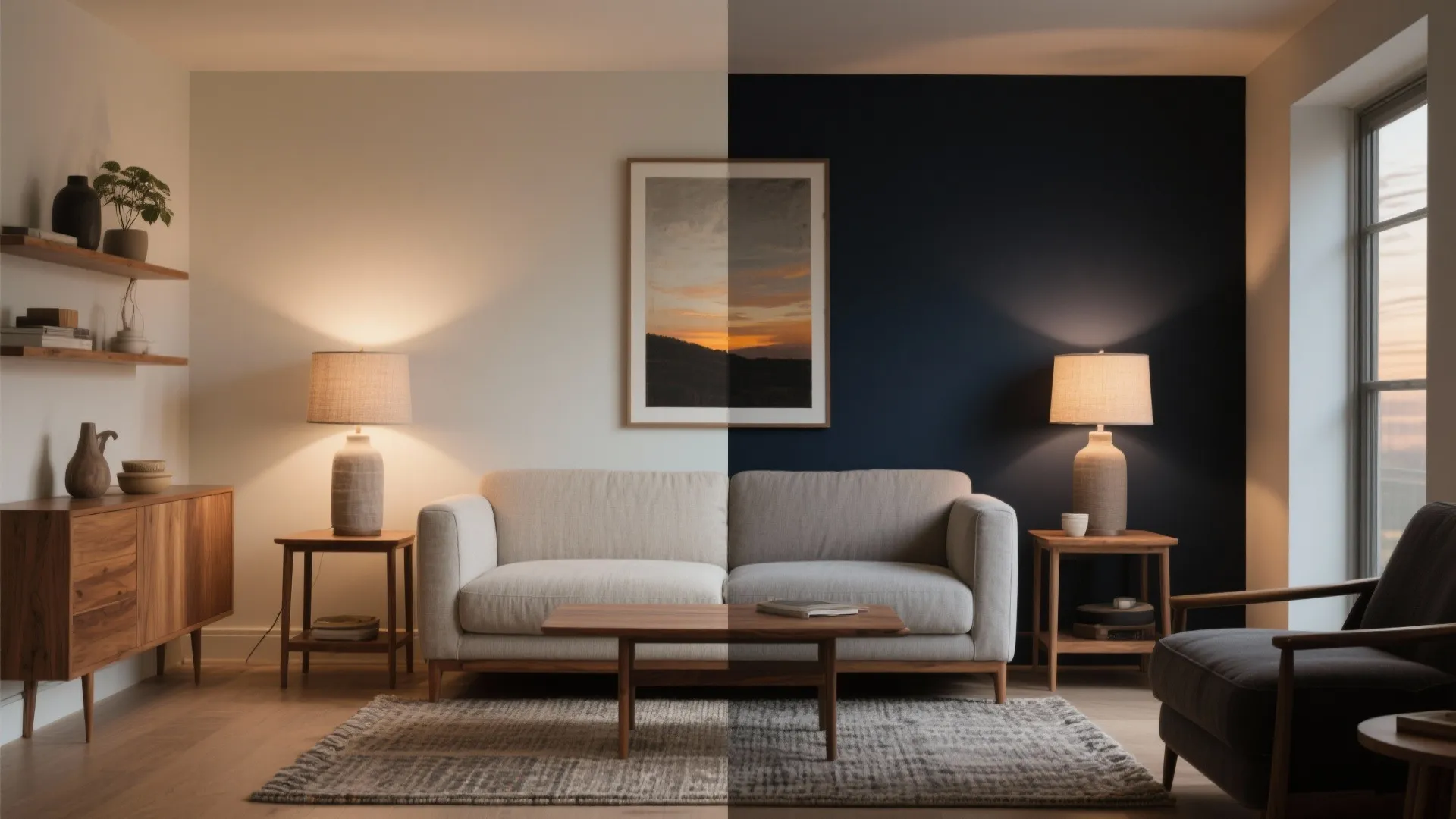 Moody Accent Wall in Charcoal or Navy