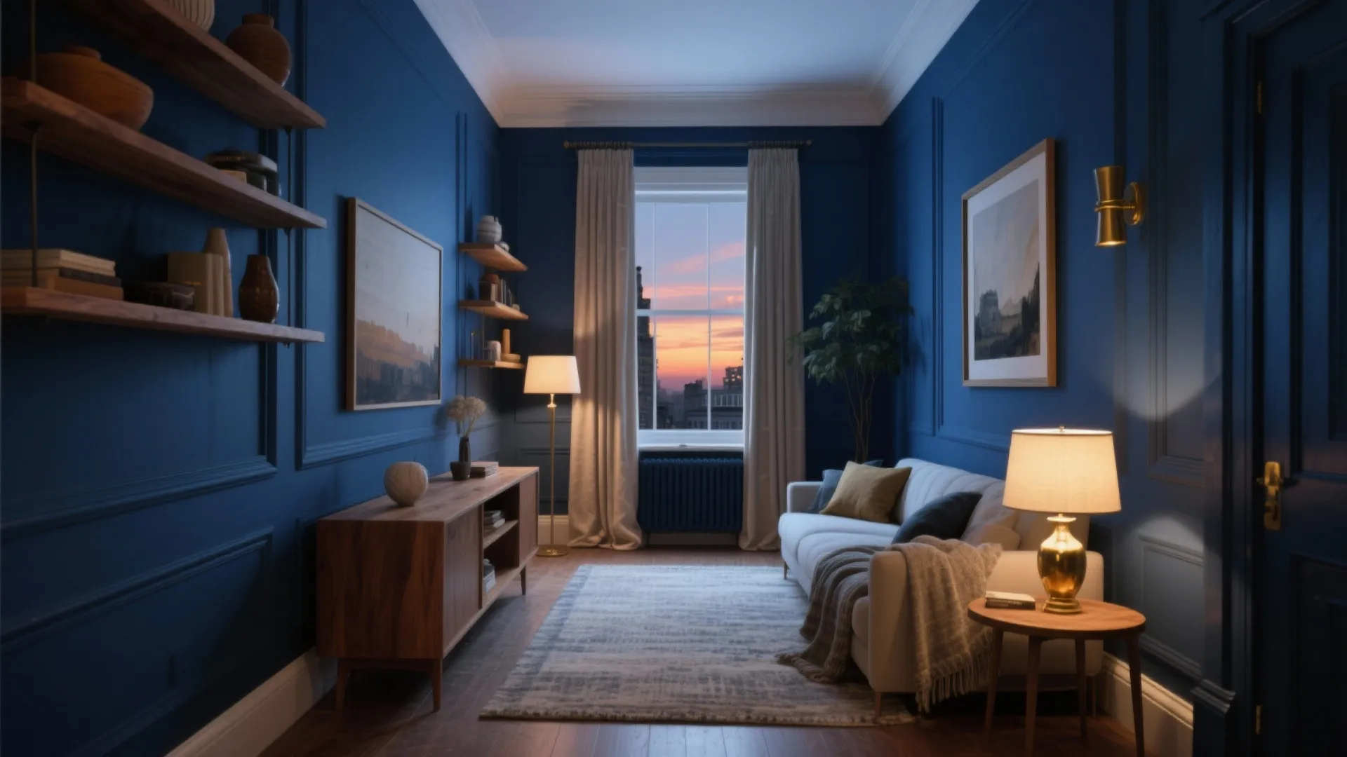 Moody Blues & Charcoal Accents