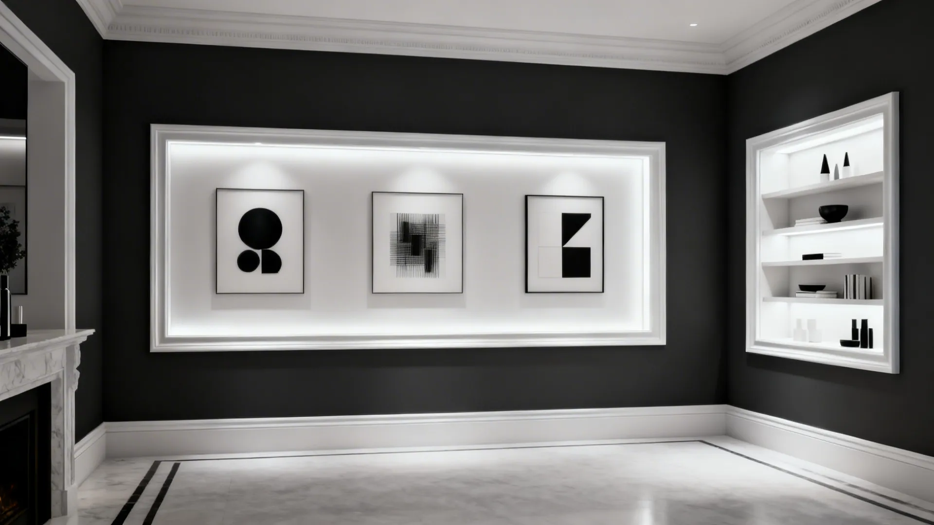 4. Moody Charcoal with High-Contrast Trim