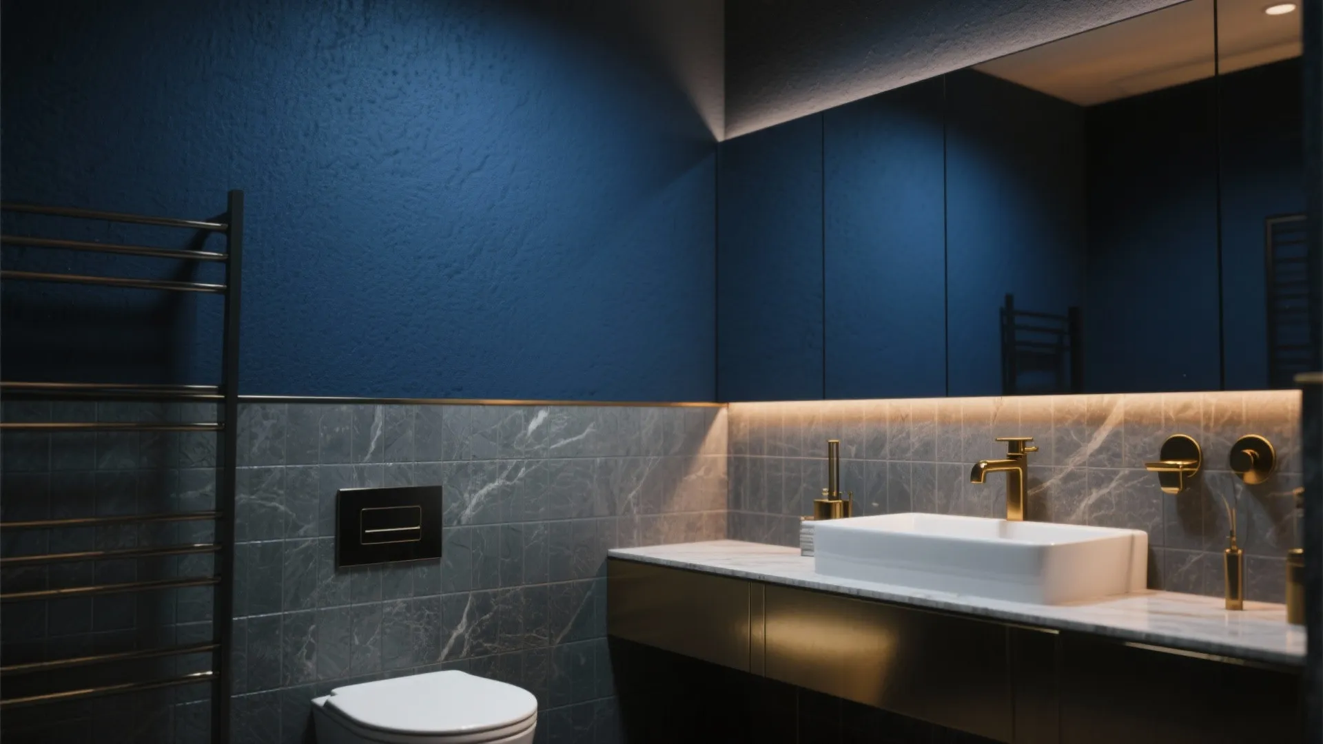 4. Moody Deep Blues with Accent Metals