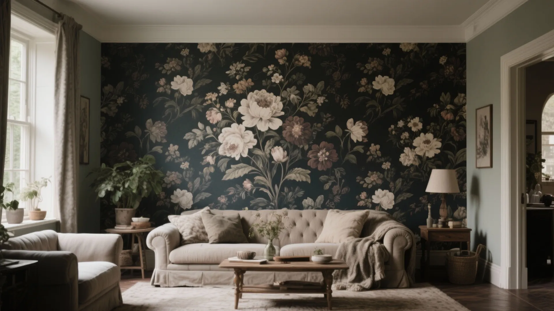 5. Moody Floral Wallpapers
