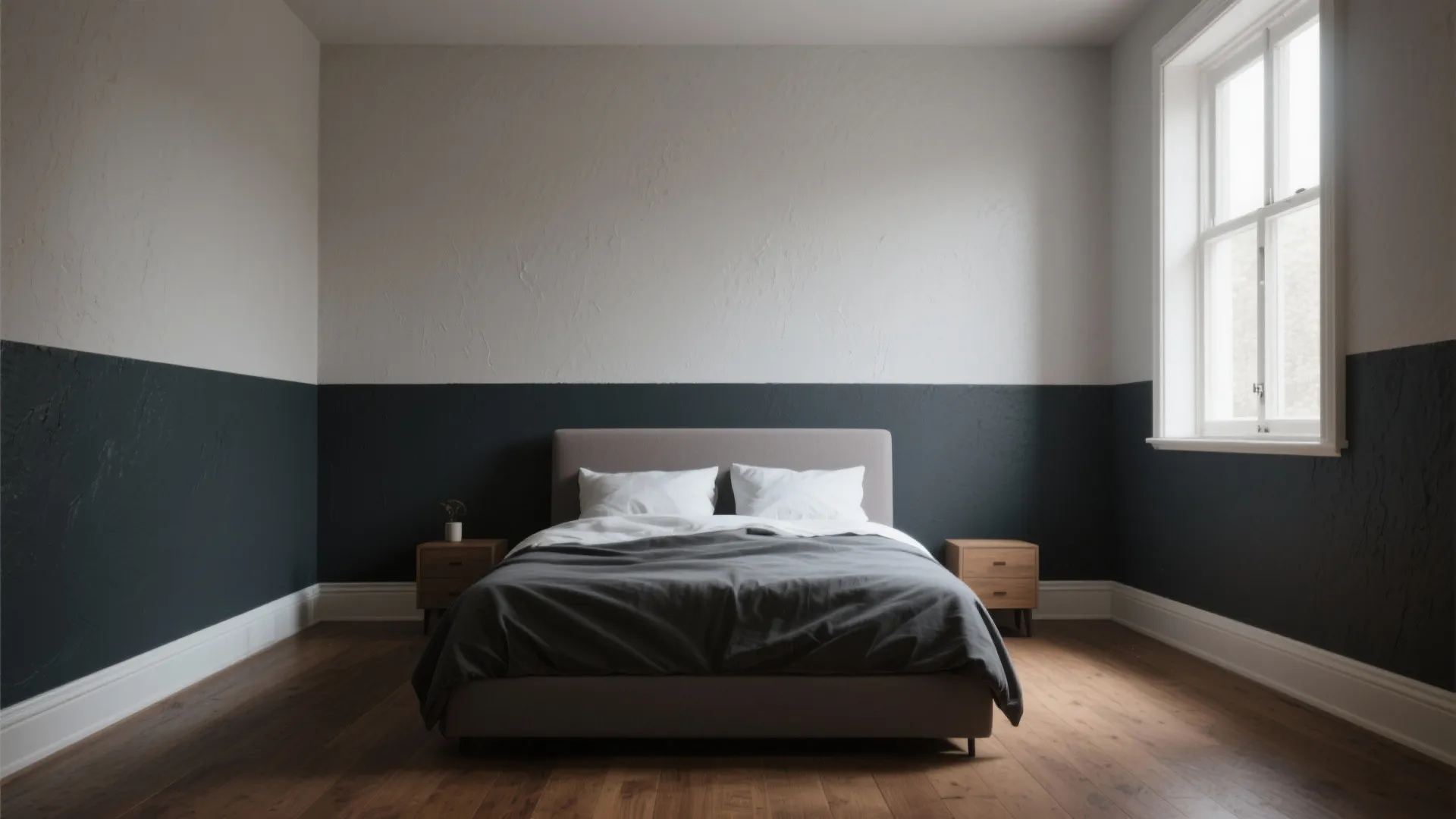 1. Moody Half-Wall with a Lighter Upper