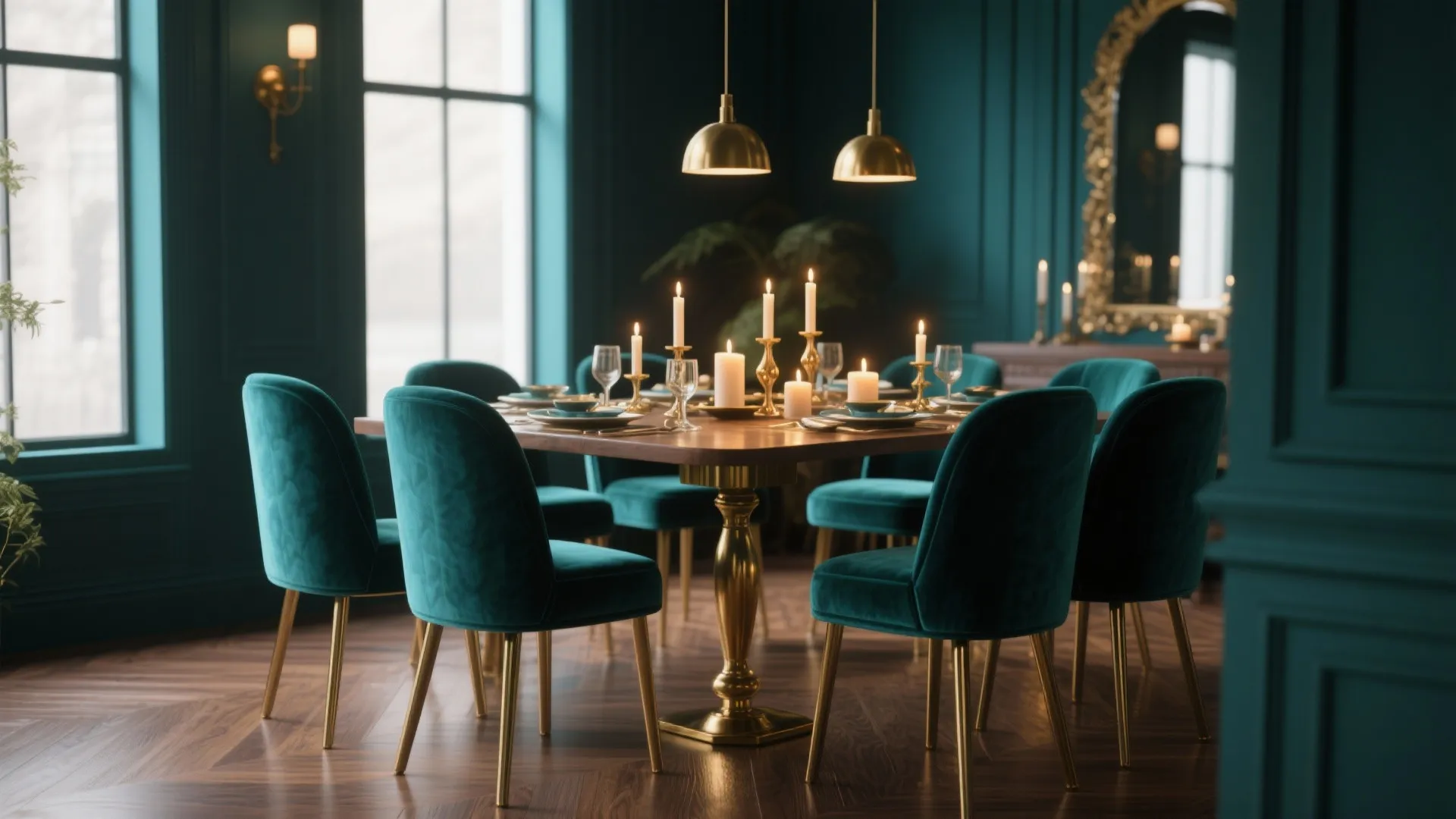 2. Moody Jewel Tones for Intimate Dinners
