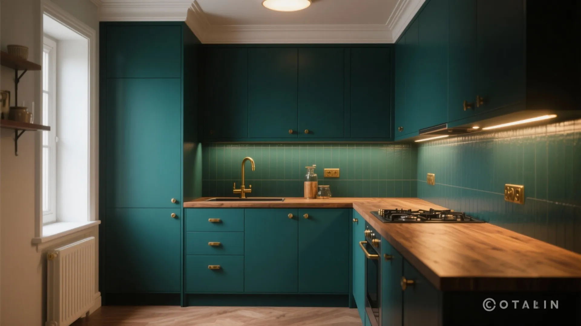 2. Moody Jewel Tones on an Accent Wall