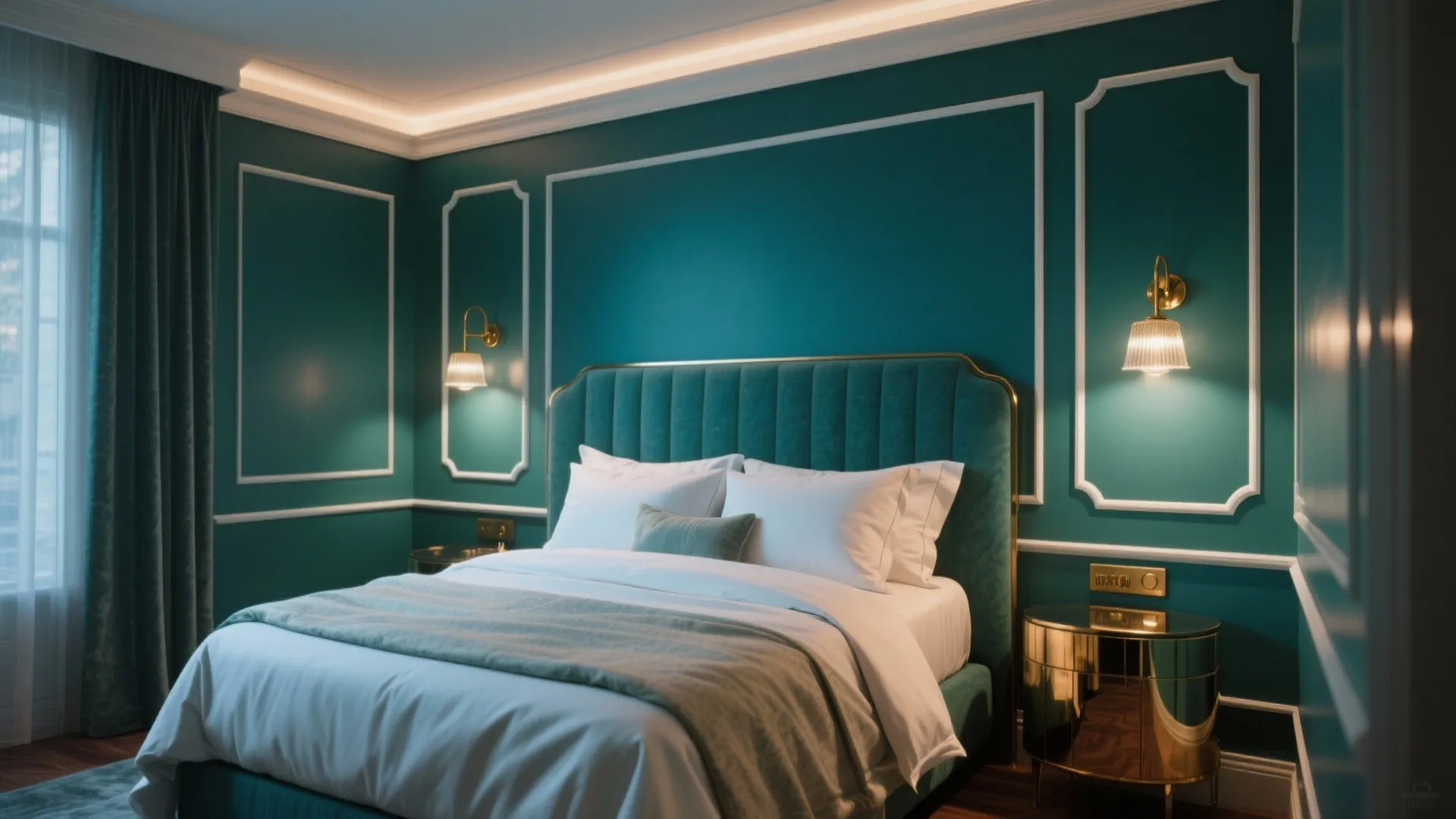 3. Moody Jewel Tones for a Luxe Guest Suite