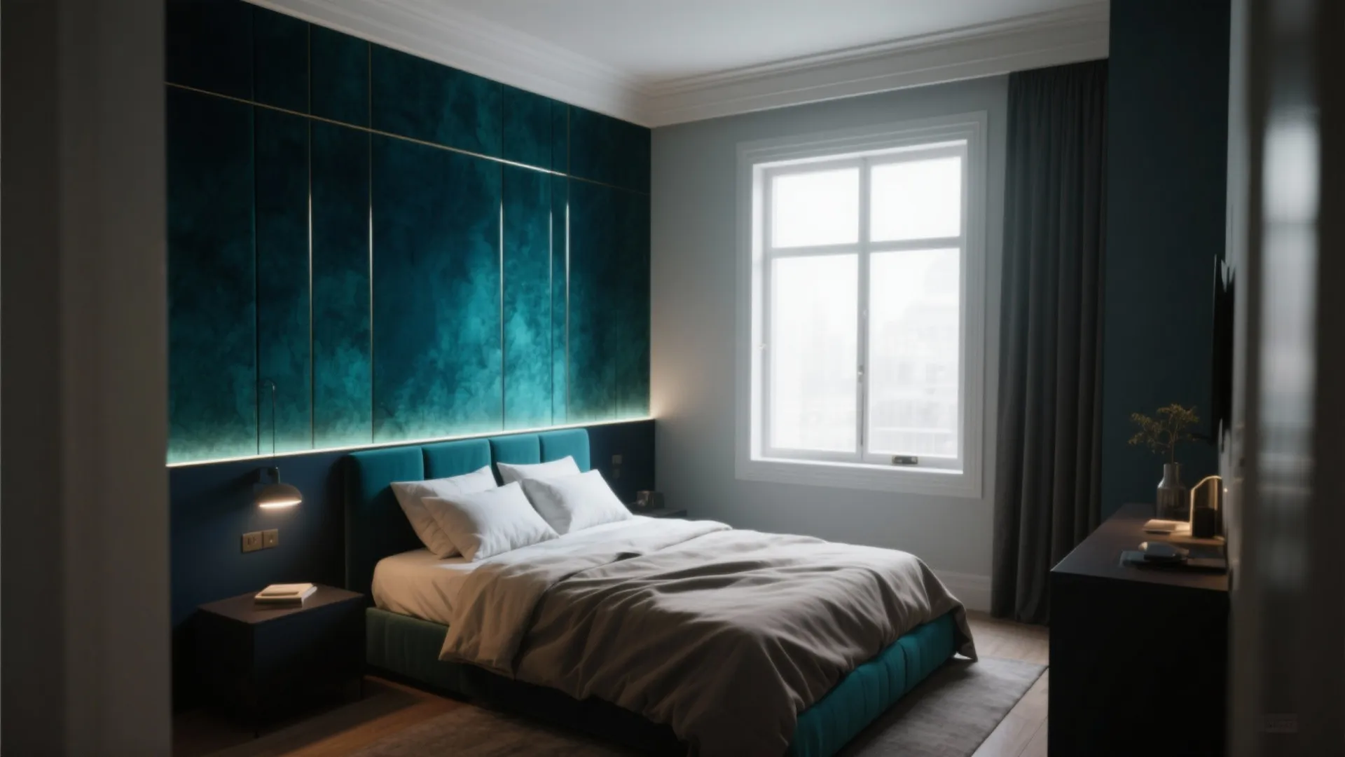 2. Moody jewel tones: navy, emerald, and deep teal