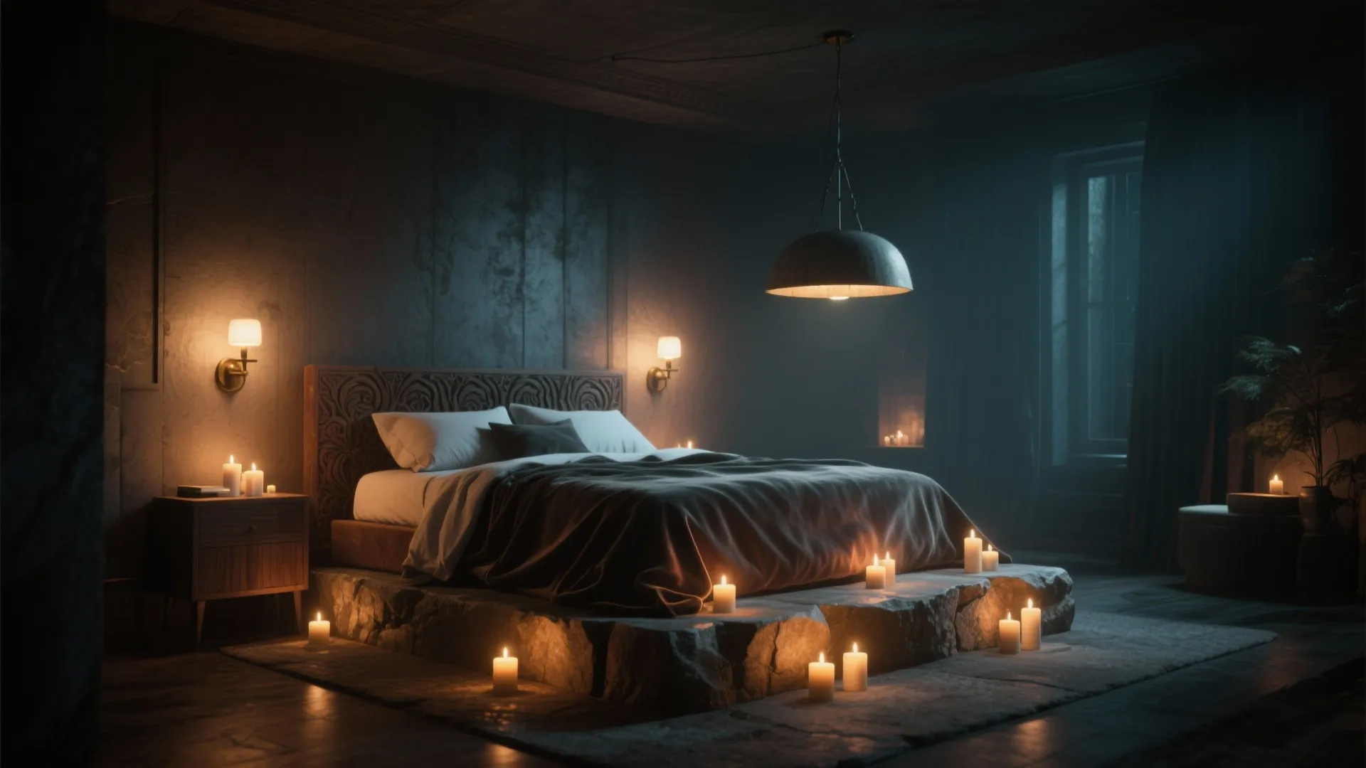 4. Harness moody lighting and candles