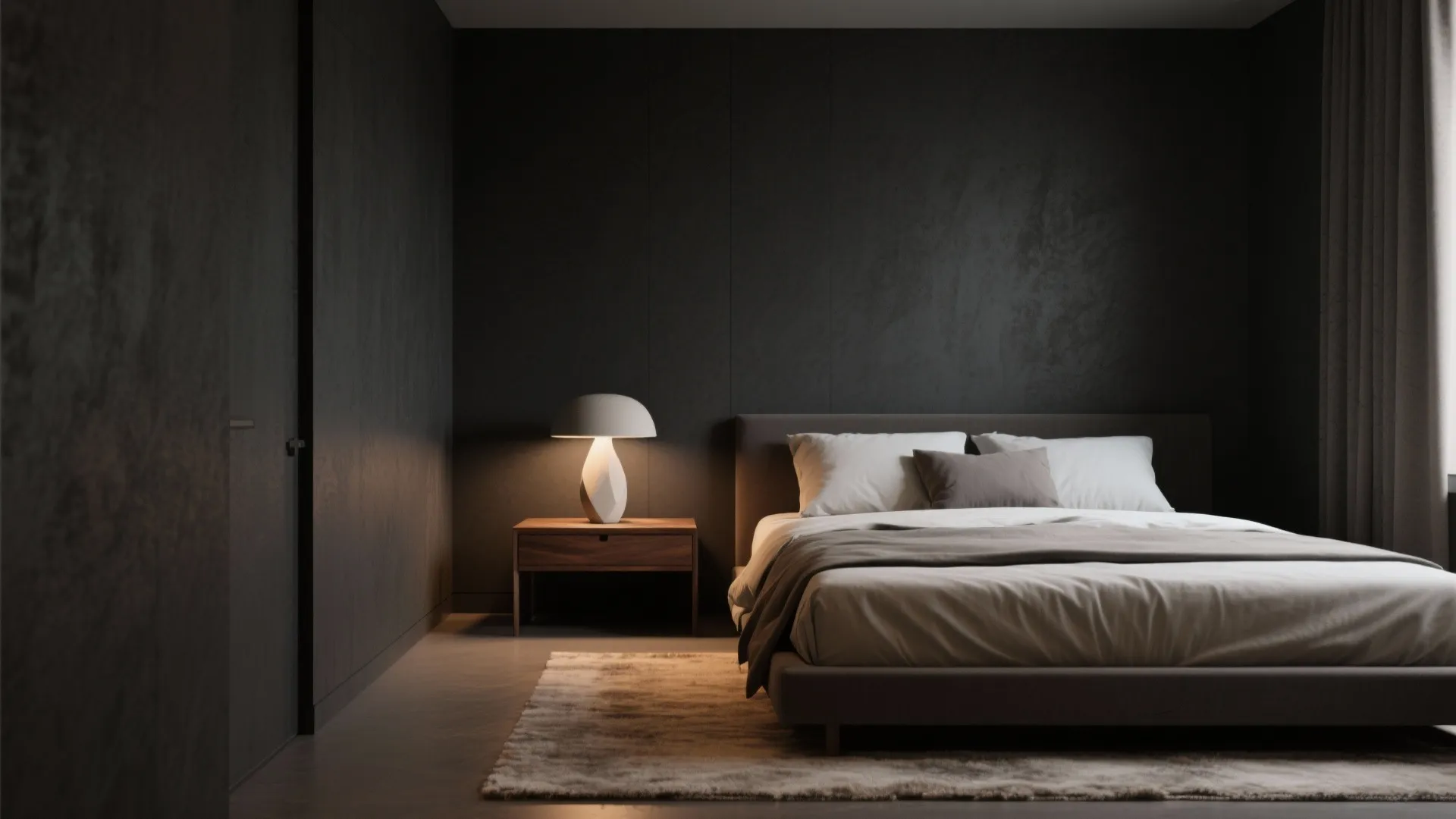 Moody Minimalist Bedroom
