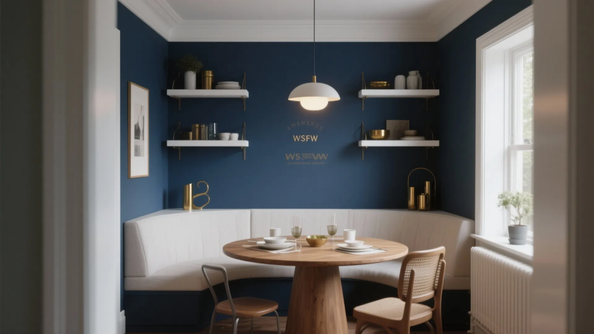 4. Moody Navy with Crisp White