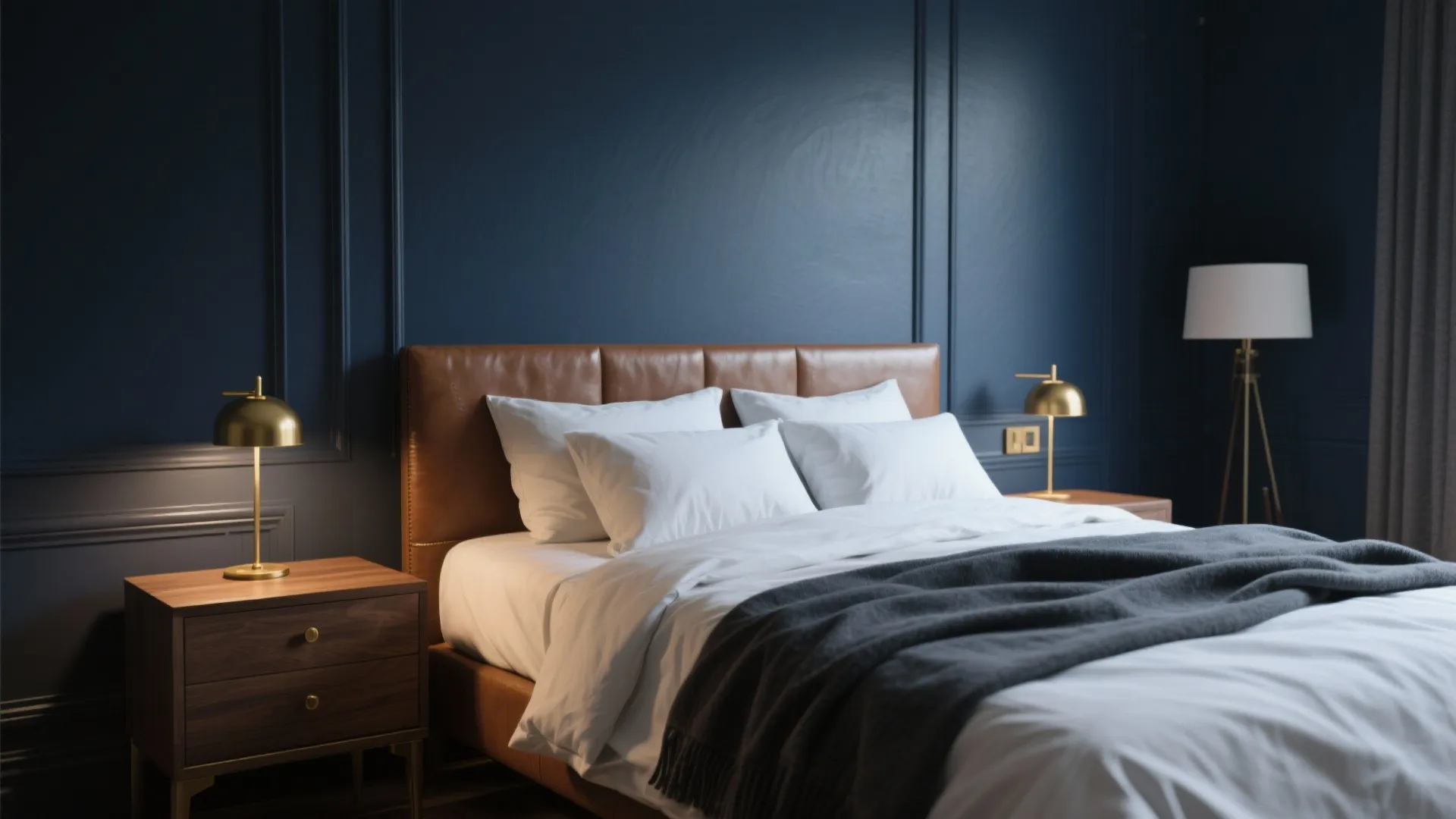 Cocoon with Moody Navy and Charcoal