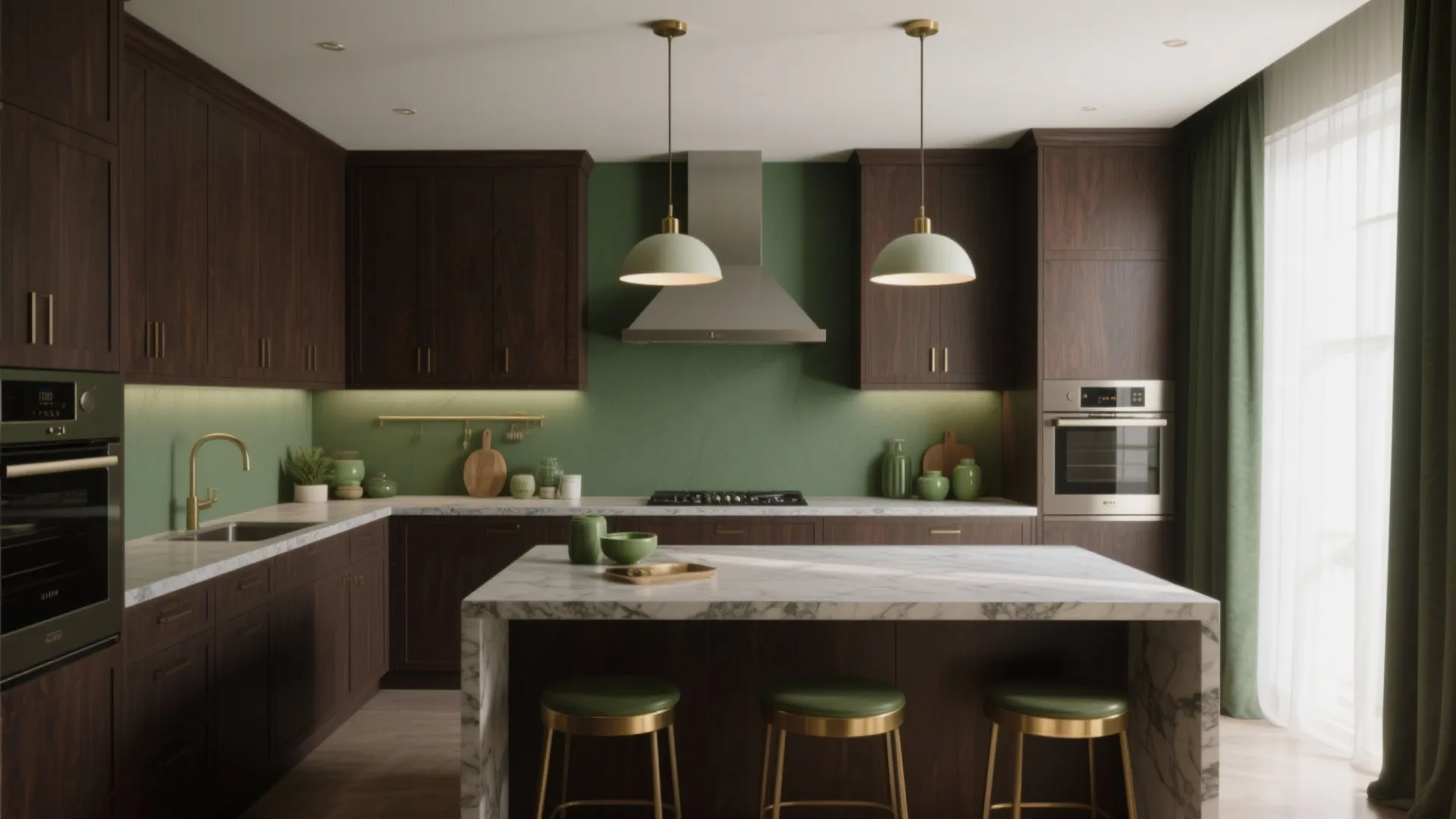 3. Moody Greens and Olive Tones