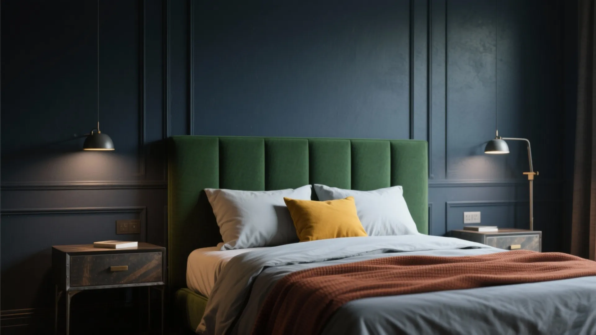 2. Moody color palette with a punch