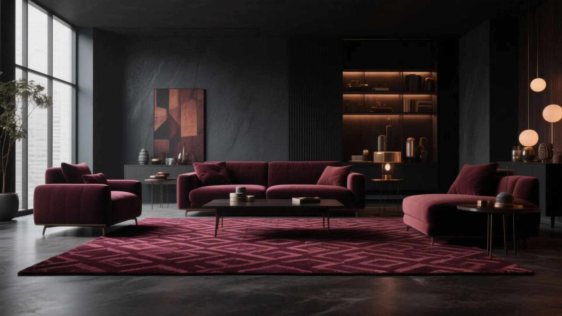 Statement Rug in Moody Tones