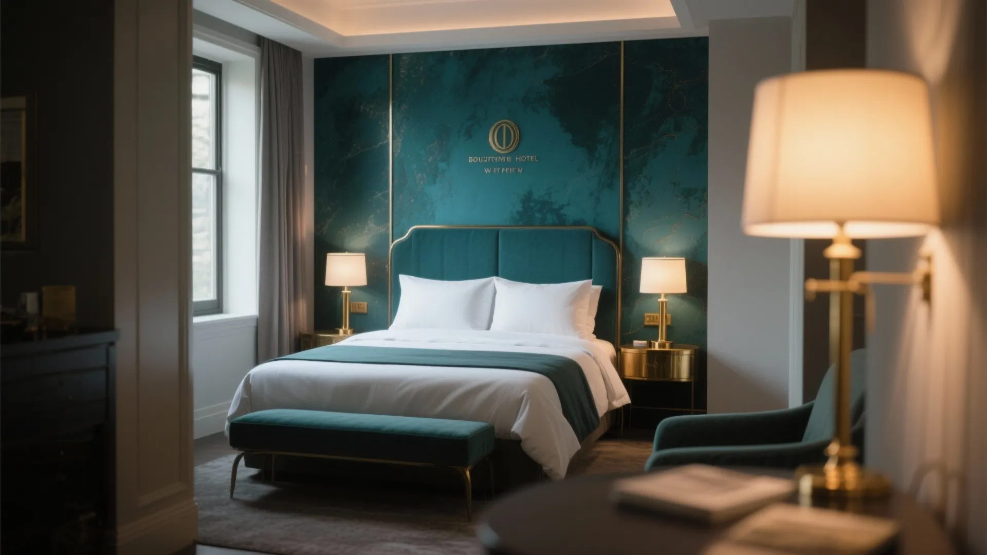 2. Moody Teal Accent Wall