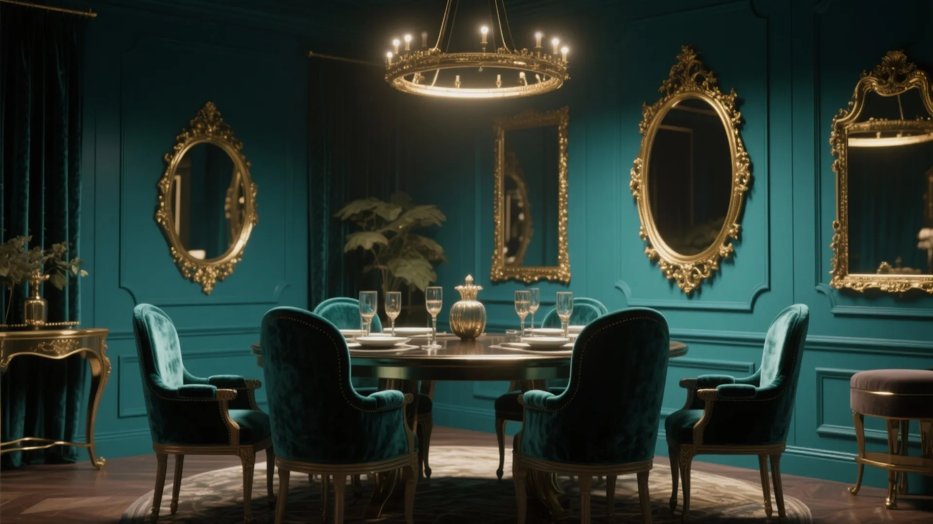 9. Moody Teal Opulence