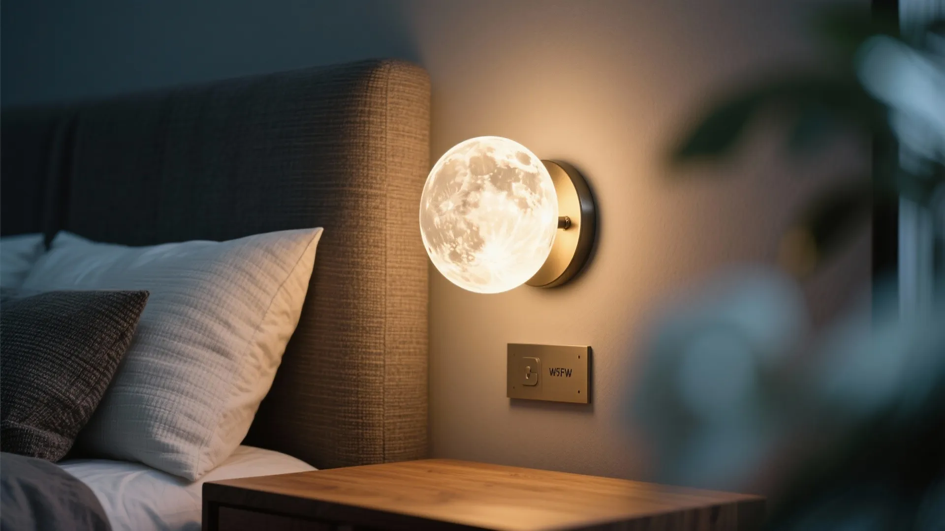 1. Bedside Moon Accent for Cozy Corners