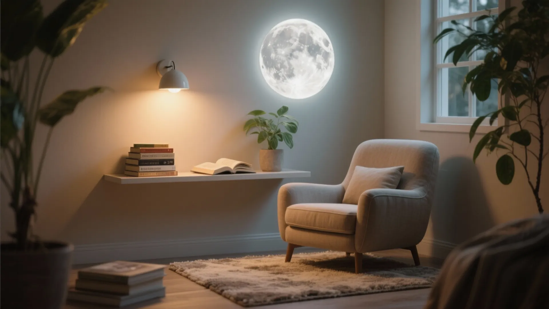 3. Moon Light Above a Reading Nook
