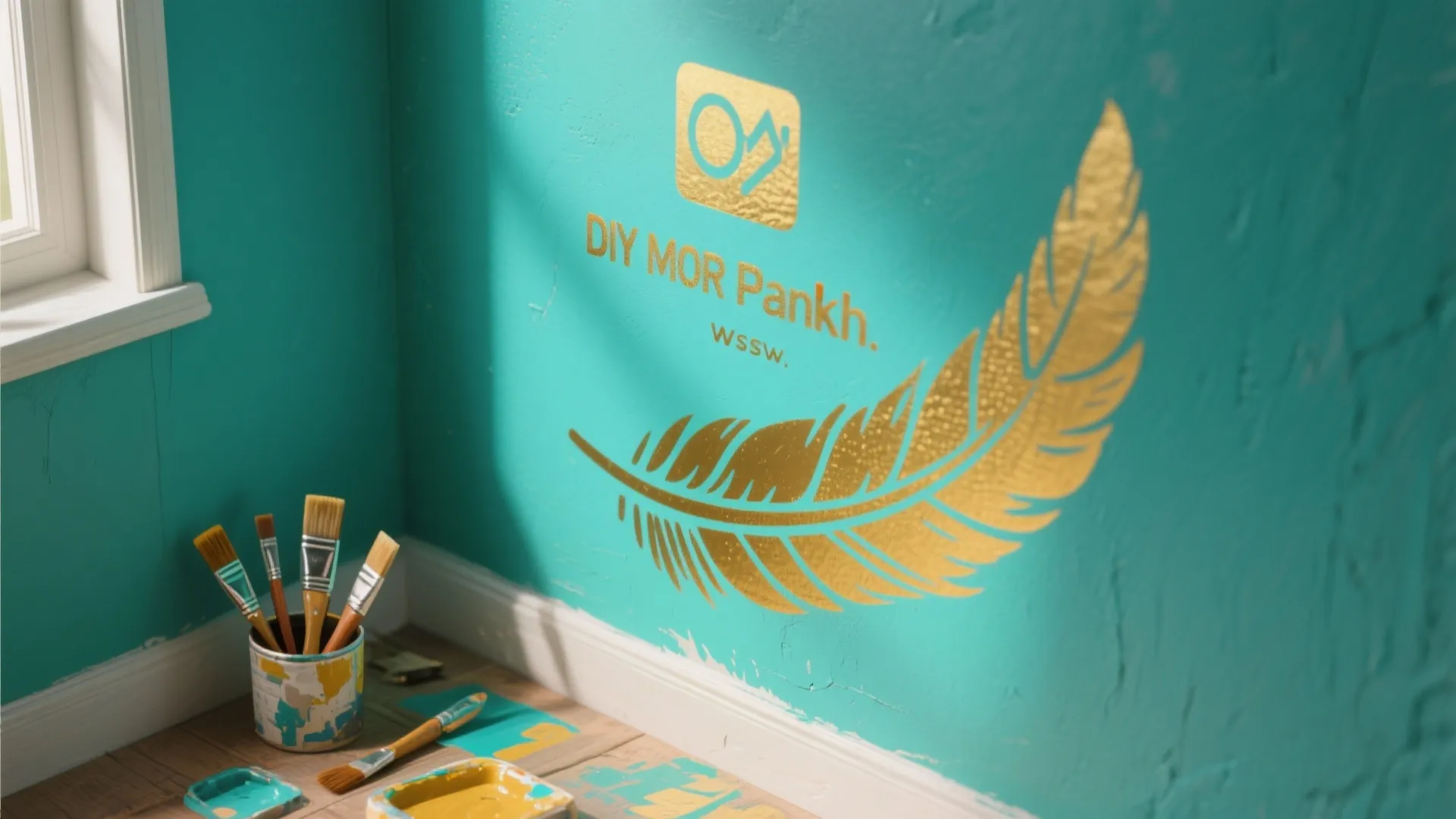 Mor Pankh Stencil DIY