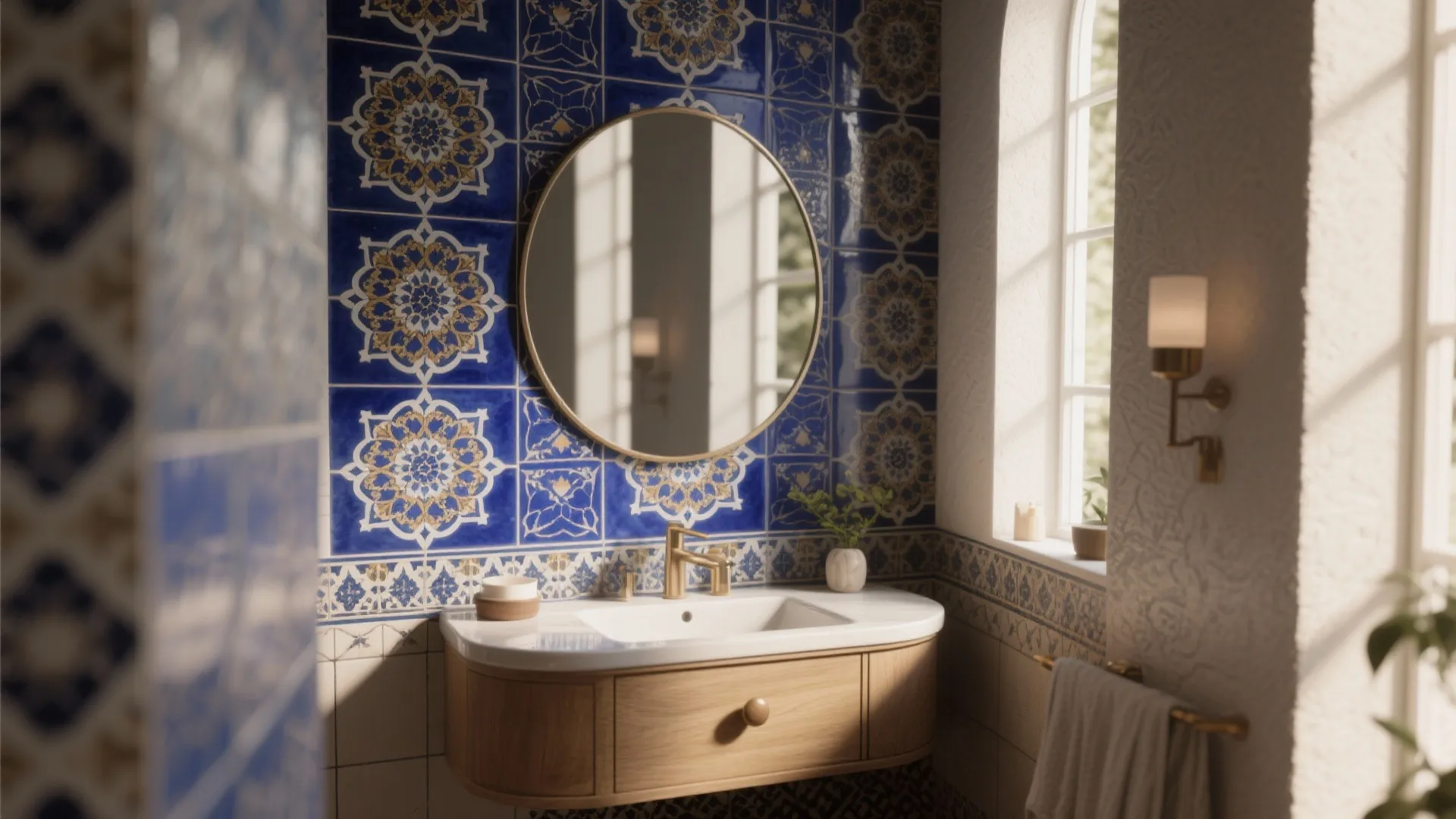 3. Moroccan-Pattern Accent Wall