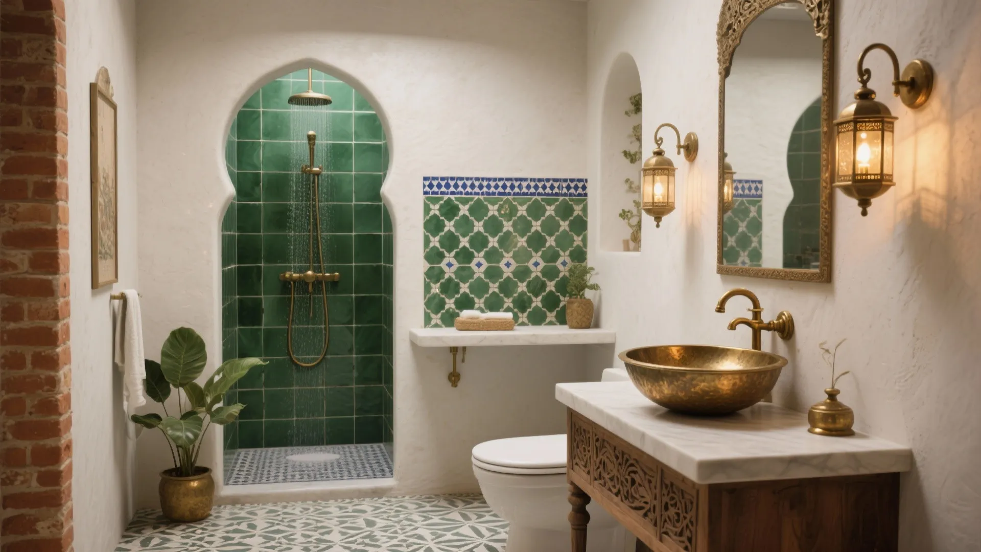 5 Moroccan Bathroom Design Ideas That Work: Warm tile, tadelakt, arches, and brass—my field-tested ways to bring Moroccan character into a small bath without clutter.