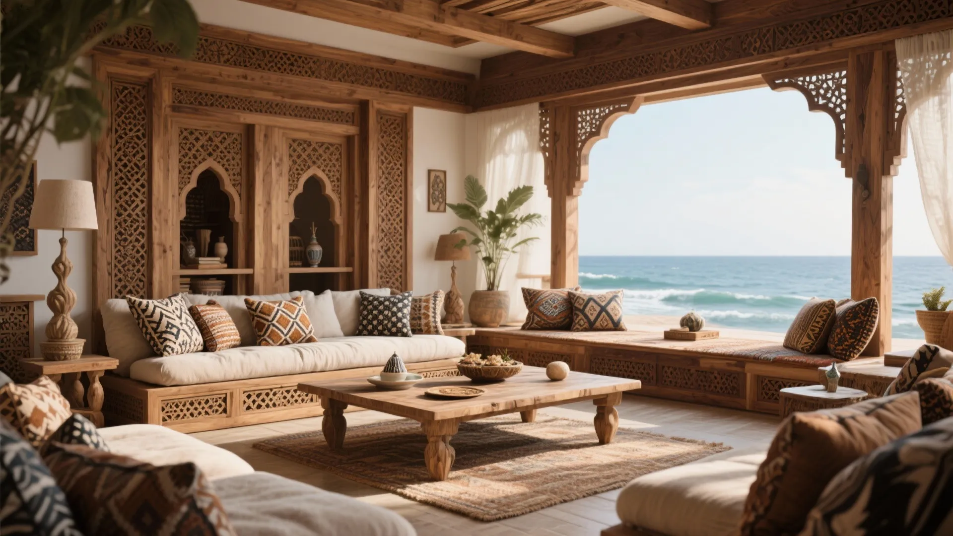 Moroccan Low Tables with Floor Seats