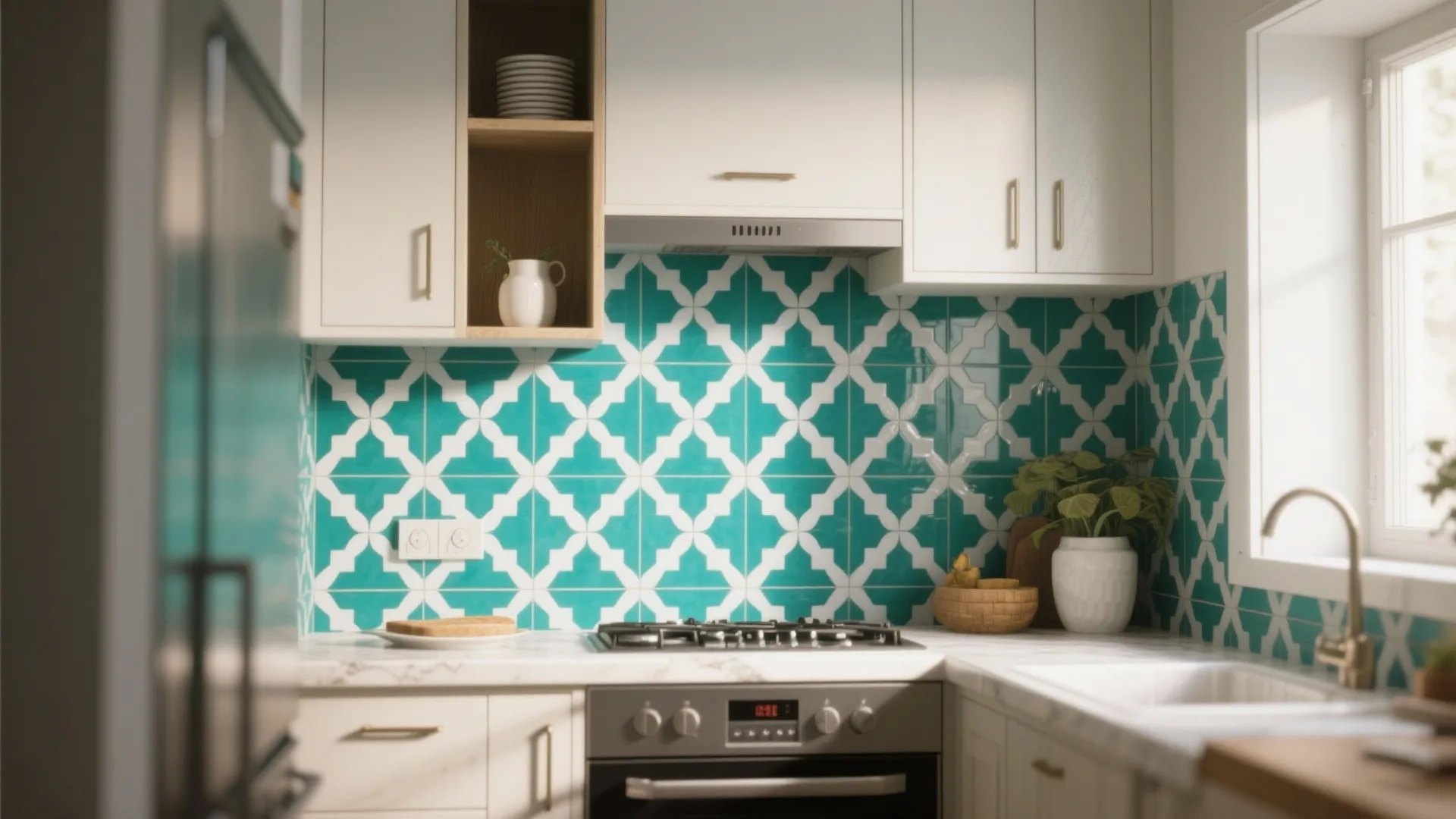 2. Patterned Moroccan Tiles