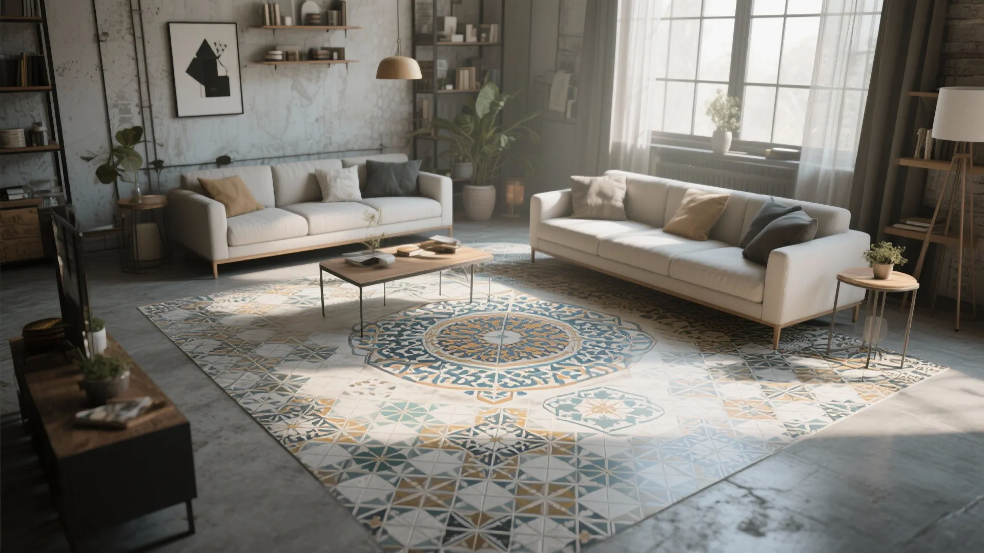 4. Patterned Cement Tiles