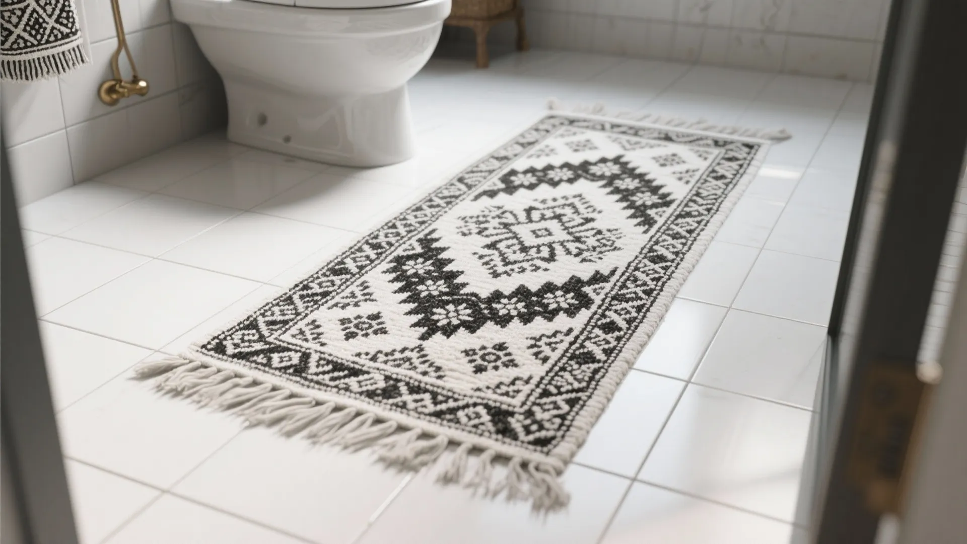 2. Use patterned rugs and mats