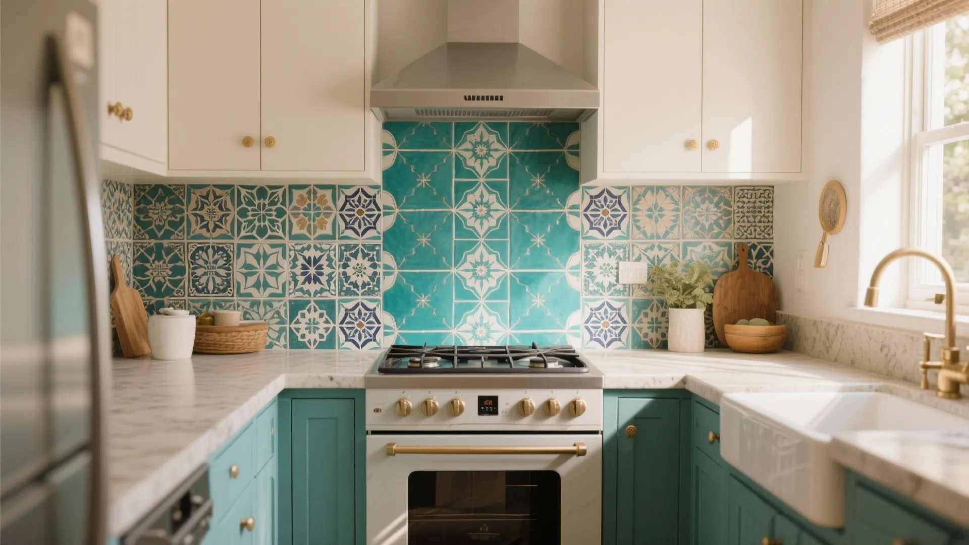 2. Patterned Moroccan Tiles