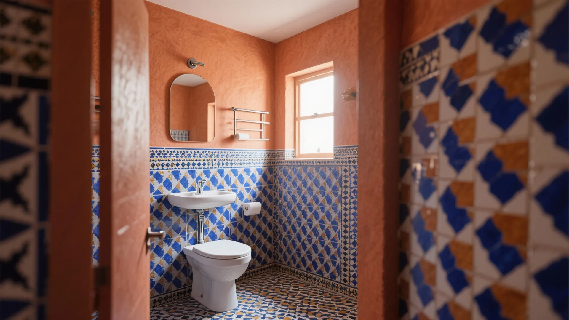 3. Bold Tile for a Small Space