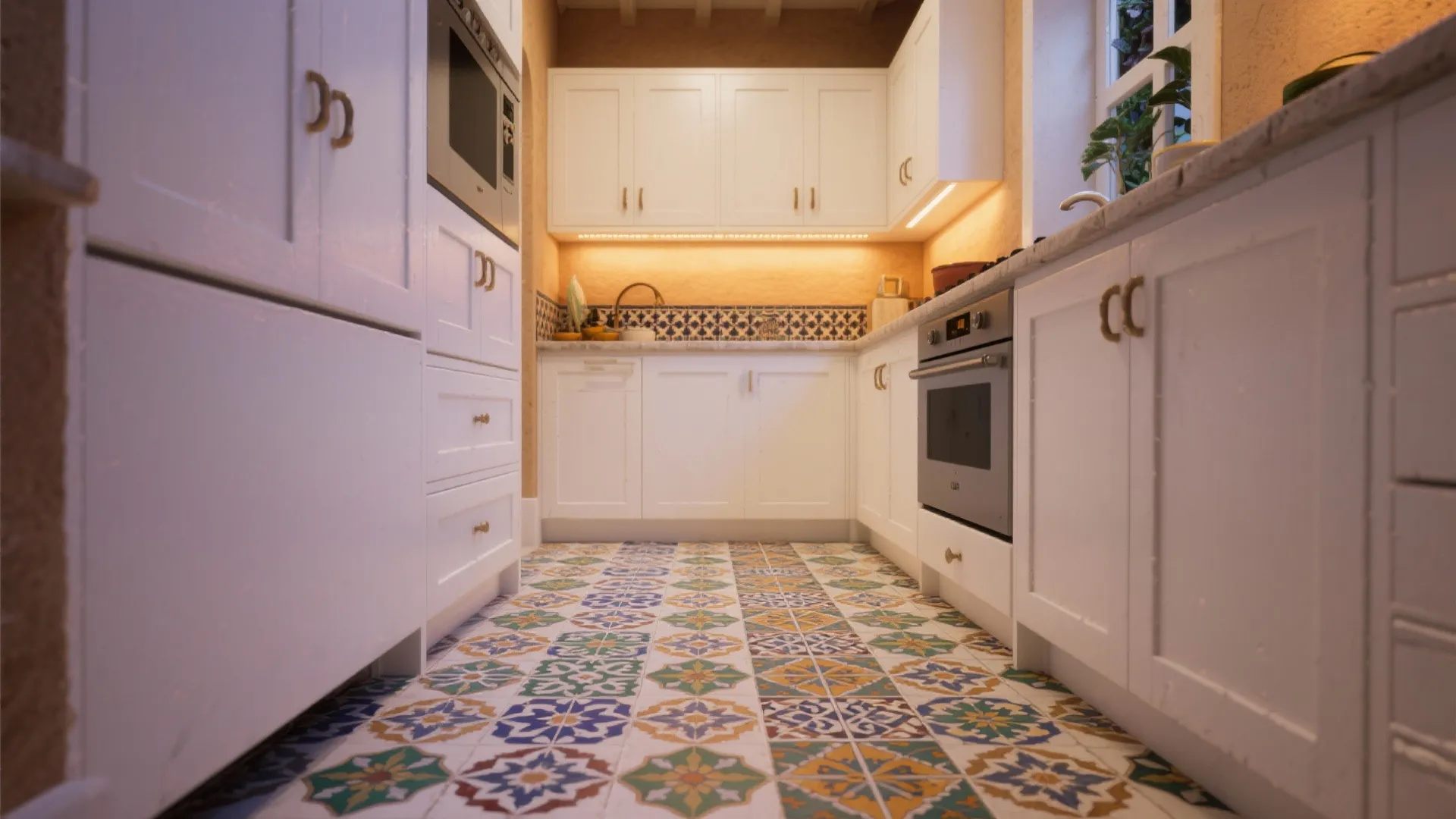 2. Bold Patterned Tiles