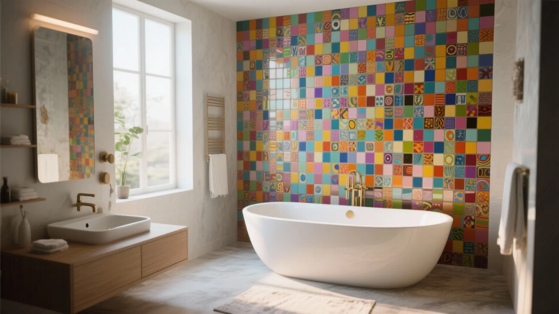 9. Mosaic Accent Wall